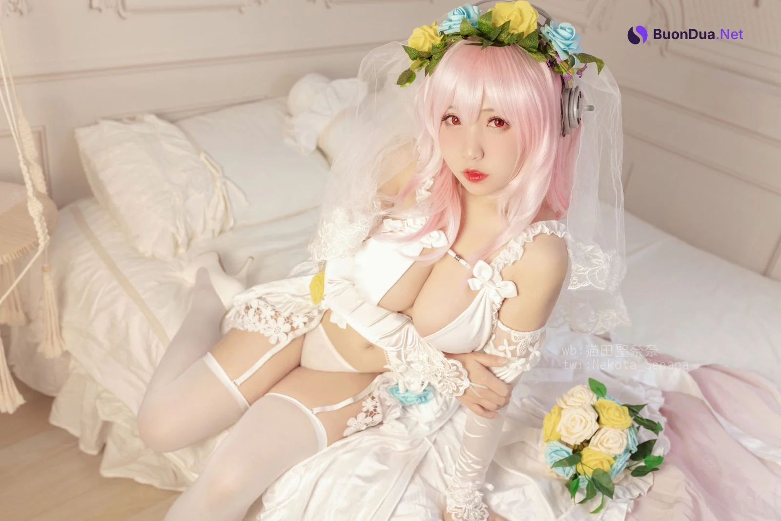 [猫田圣奈奈] 索尼子十周年花嫁 Super Sonico - Photo 2