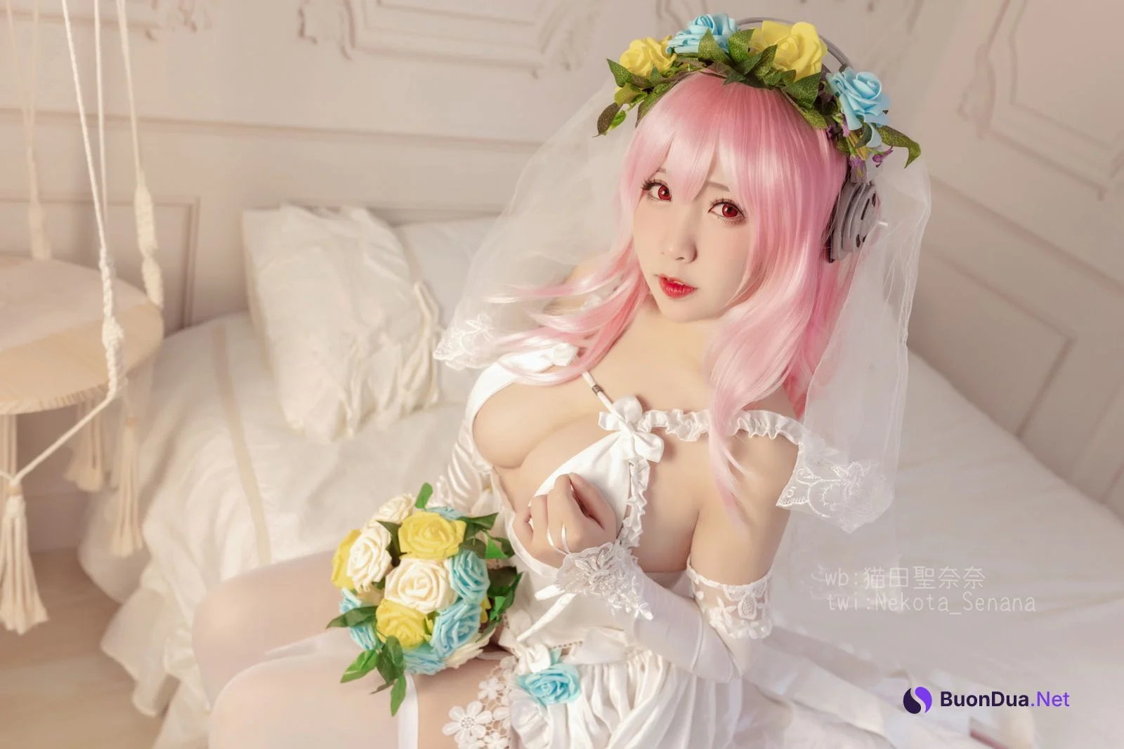 [猫田圣奈奈] 索尼子十周年花嫁 Super Sonico - Photo 20