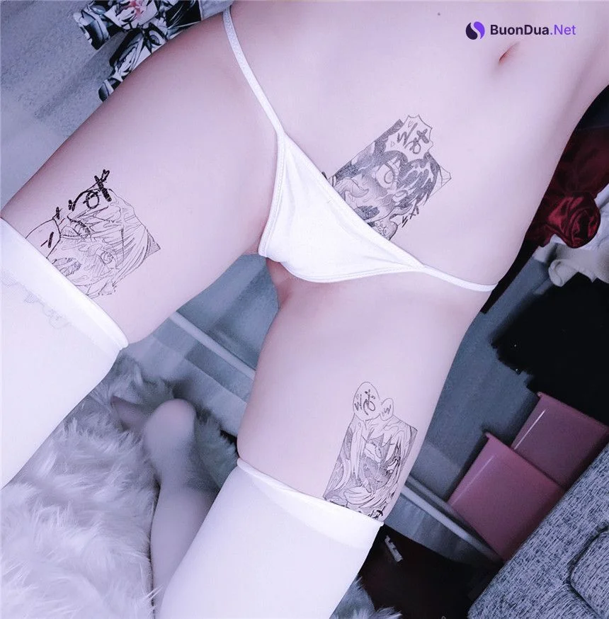 福利姬-甜甜醬 刺青辣妹大尺度自拍照外流 Tattoo Girl - Photo 2