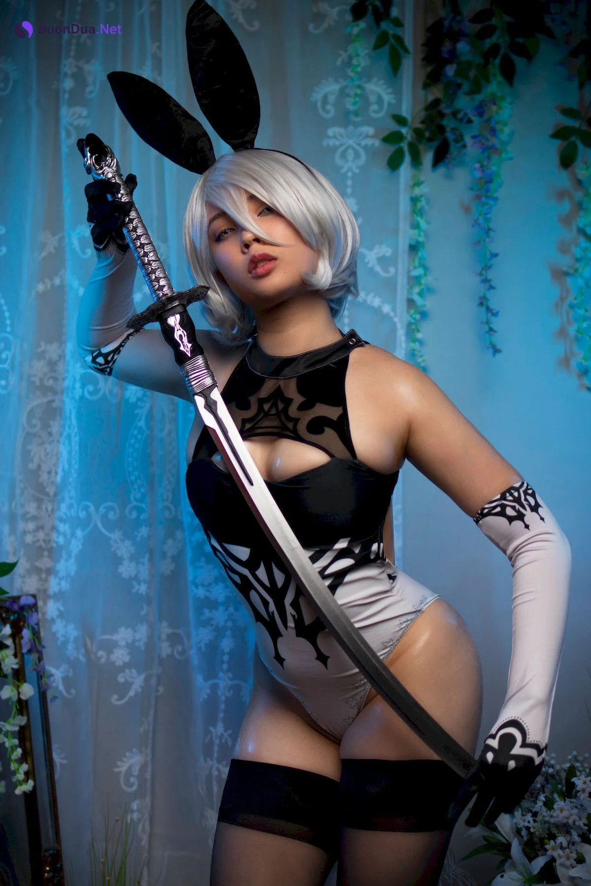Virtual Geisha Cosplay 2B ヨルハ２号Ｂ型 Bunny - Photo 2