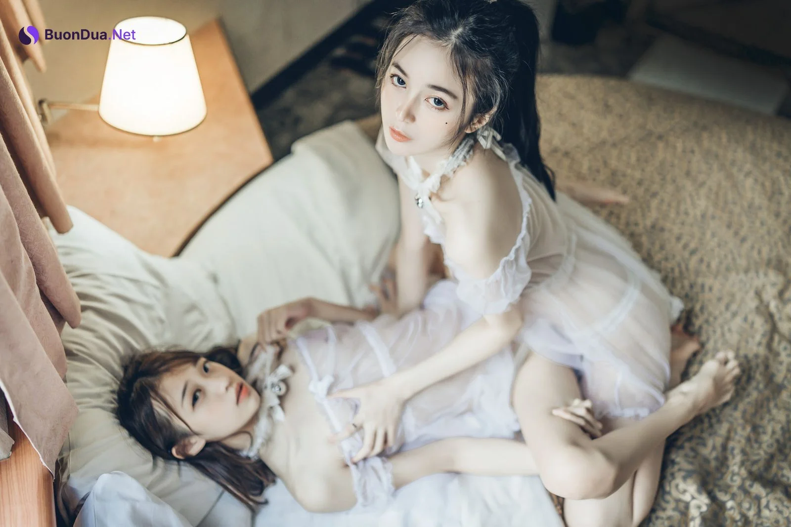 我的大小女友❤️ 妍妍+辰辰 🔞情人節帶兩位女友開房間 超超透上衣 透明內褲 吸奶 揉胸 舌吻 局部特寫 Vol.02 - Photo 20