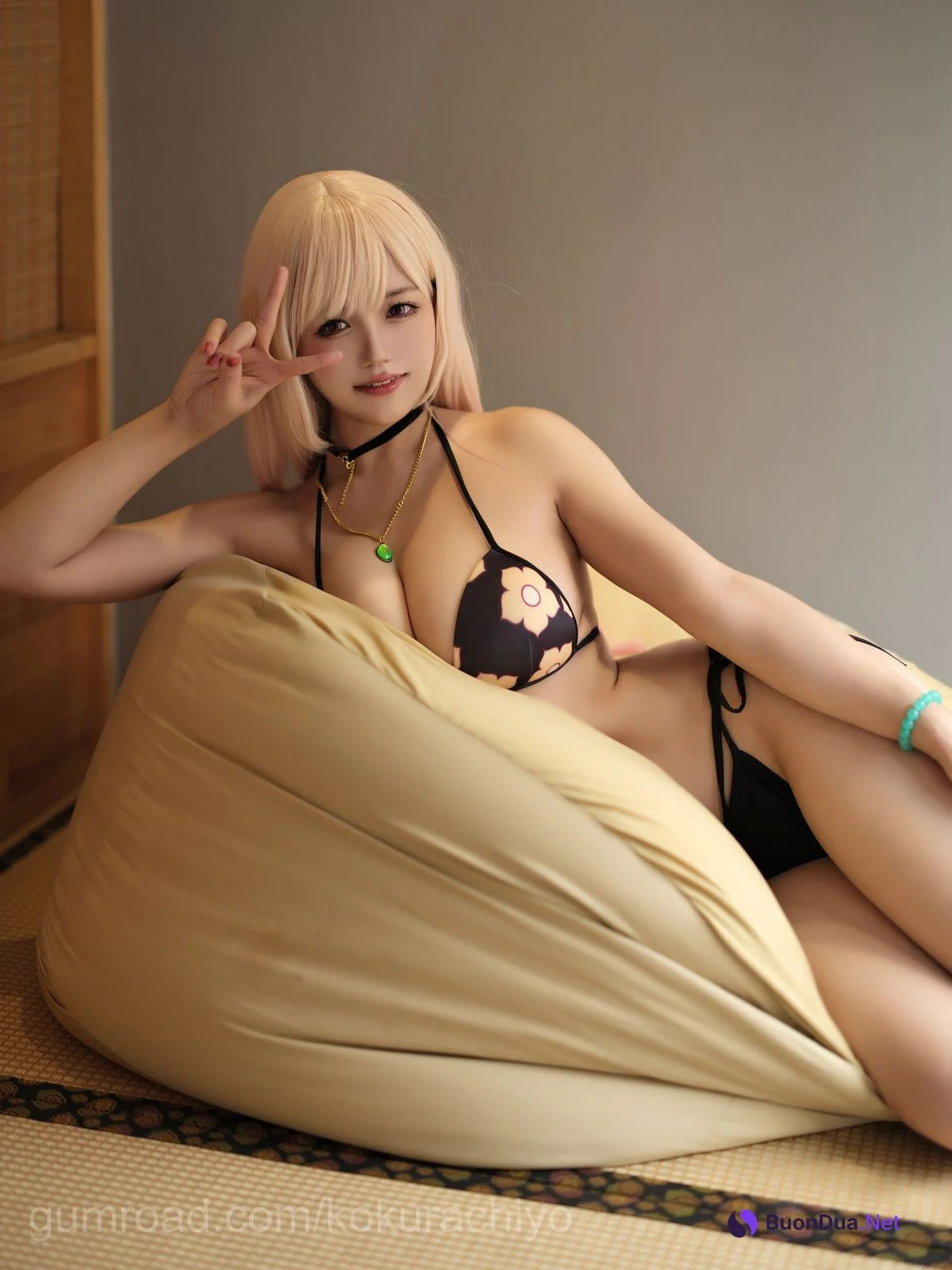 小仓千代w Cosplay 喜多川海夢泳装 - Photo 12