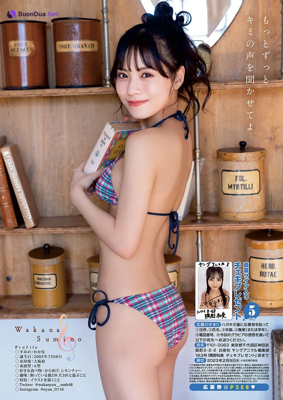 Wakana Sumino 隅野和奏, Young Animal 2023 No.03 (ヤングアニマル 2023年3号) - Photo 8