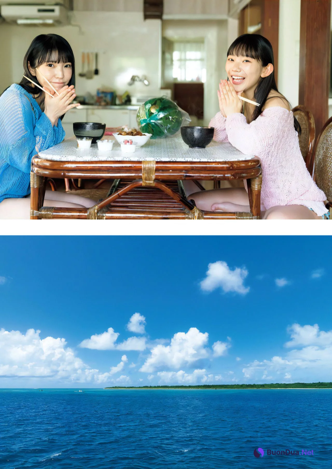 長澤茉里奈×長澤聖愛, 写真集 「Wpocchi」 Set.01 - 照片 2
