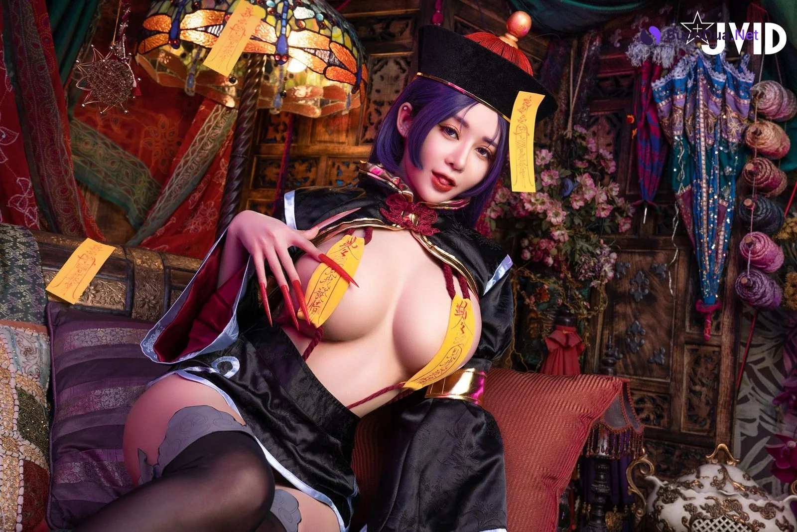 菰蒲風動縱斜影，殭屍奶光《安希》膣得液滿！見我發情——香希趕屍霊幻道士 X 最胸妖怪キョンシー Zombie sex folklore Set.01 - Photo 16