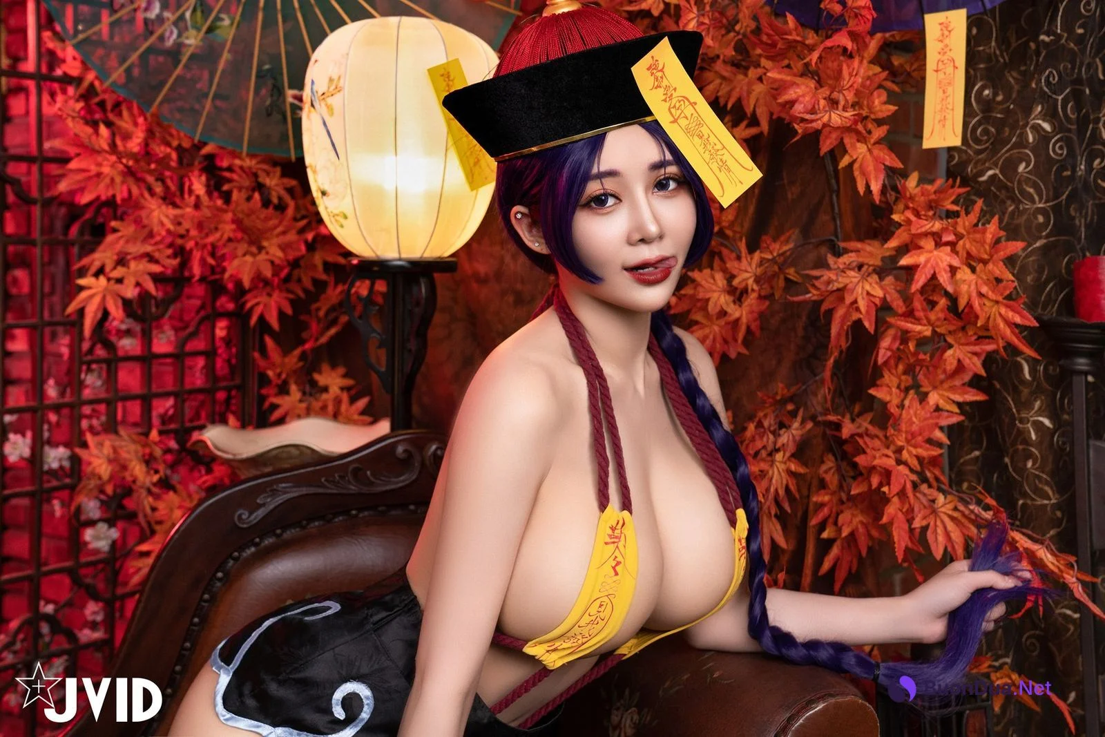 菰蒲風動縱斜影，殭屍奶光《安希》膣得液滿！見我發情——香希趕屍霊幻道士 X 最胸妖怪キョンシー Zombie sex folklore Set.02 - Photo 17
