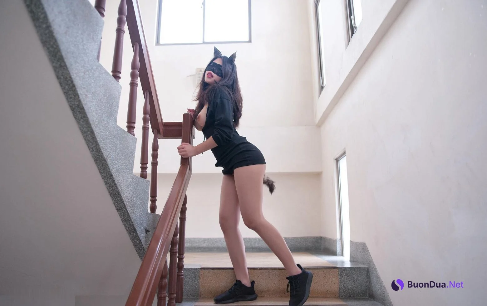 福利姬-笑笑 網紅貓女天台露出福利圖 - Photo 10