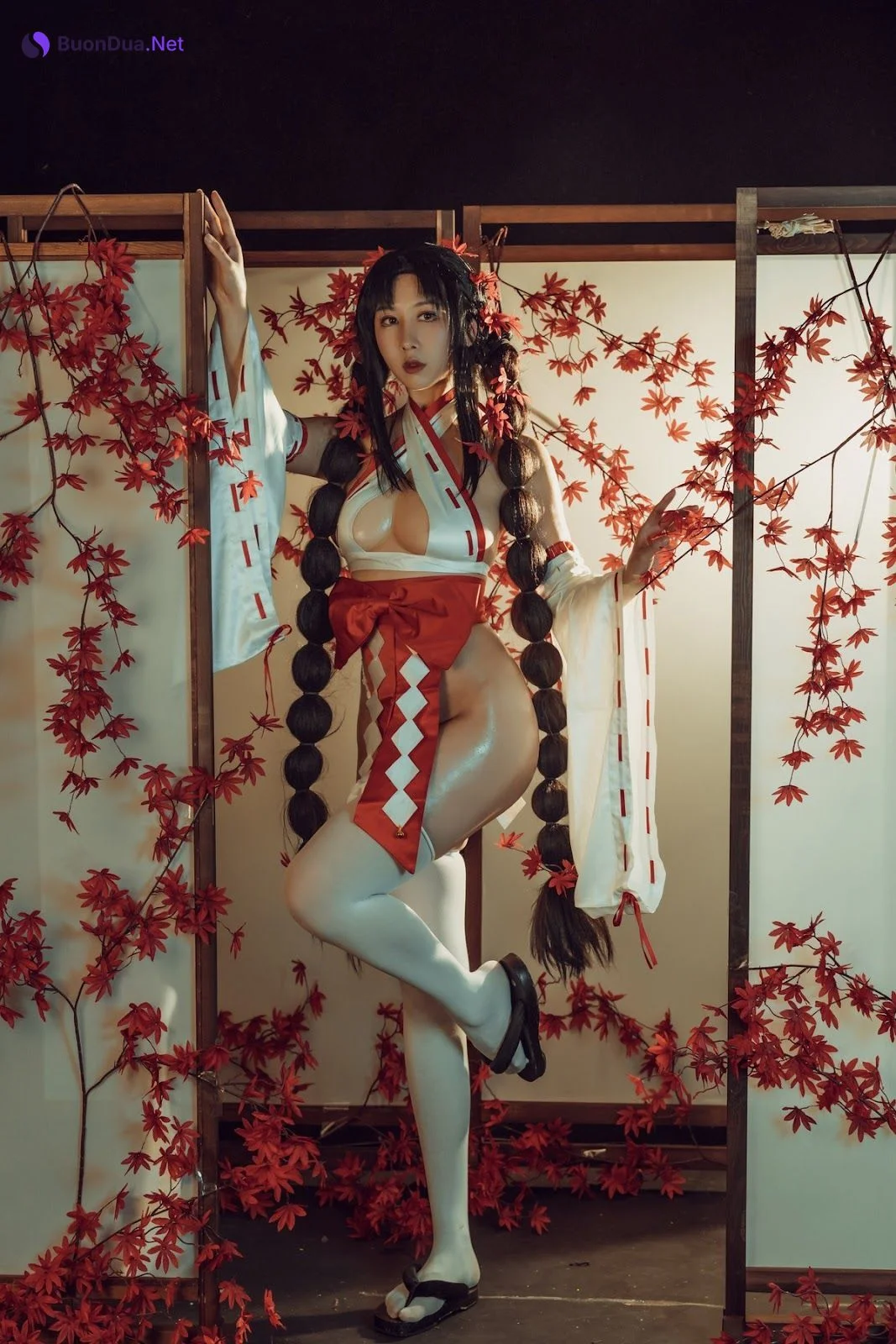 云溪溪 写真更新 奶桃巫女 - Photo 12