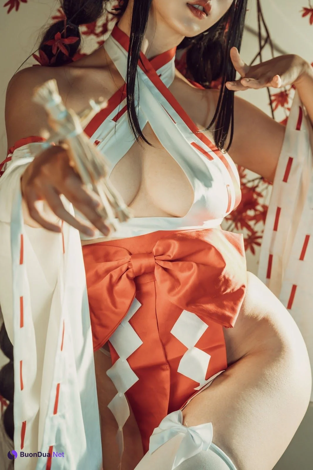 云溪溪 写真更新 奶桃巫女 - Photo 8