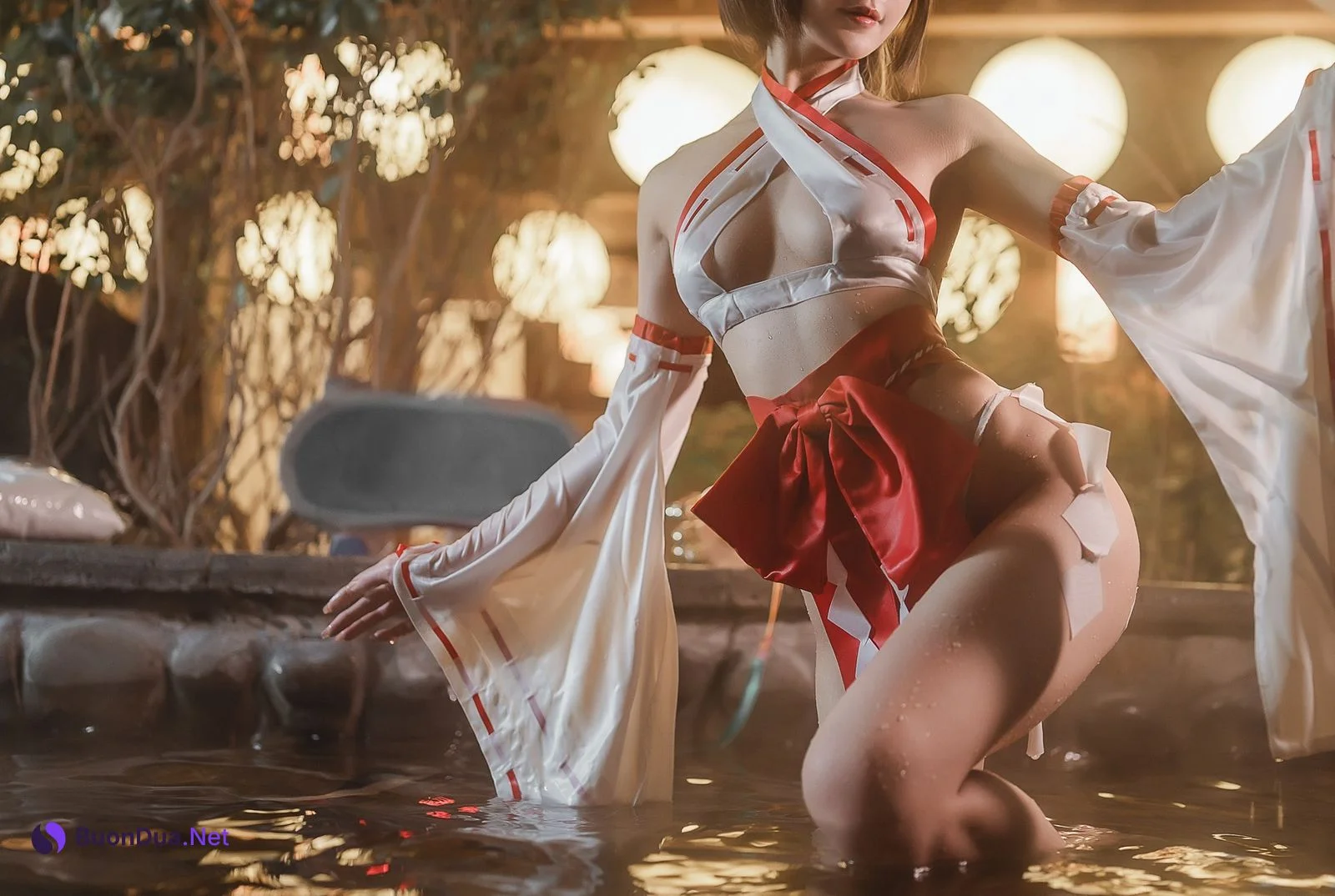 [阿包也是兔娘] 温泉巫女 - Photo 10