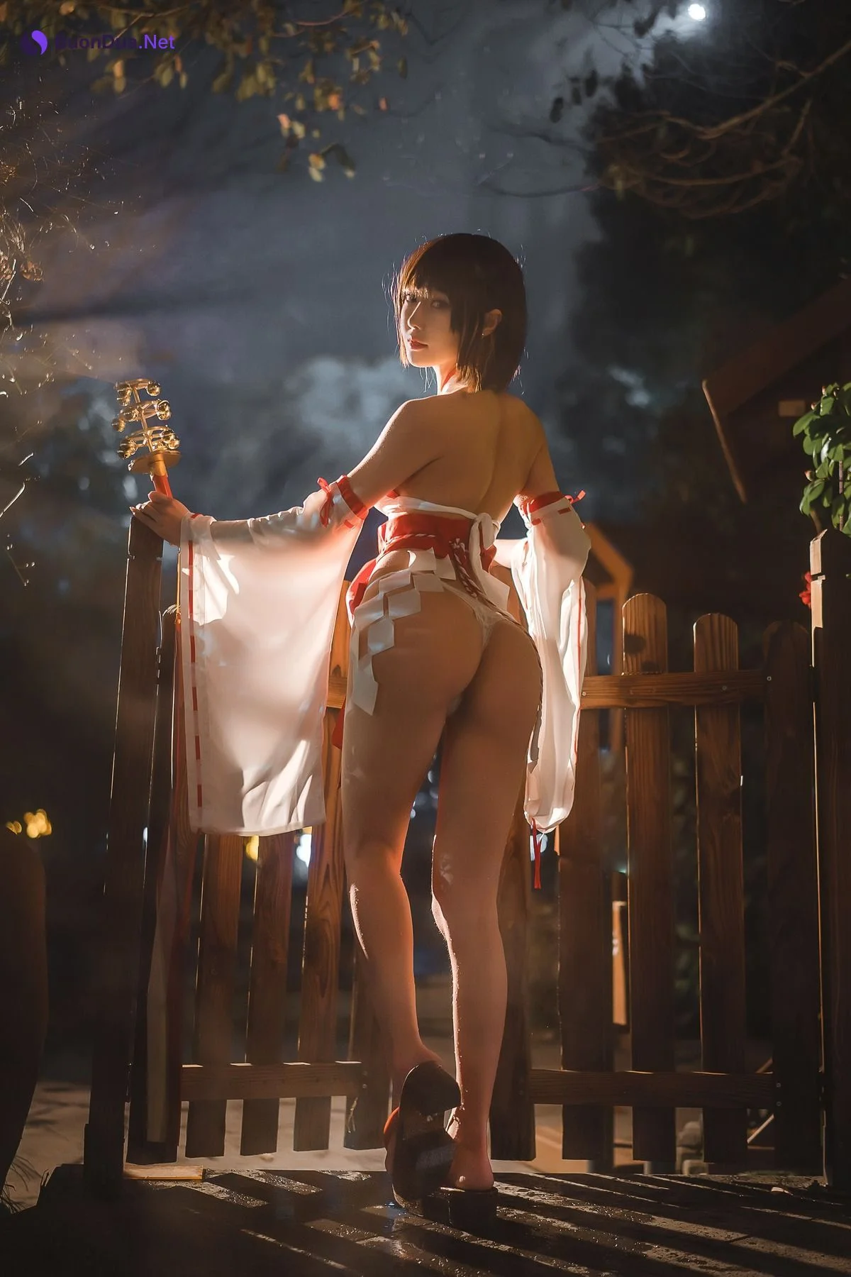 [阿包也是兔娘] 温泉巫女 - Photo 18