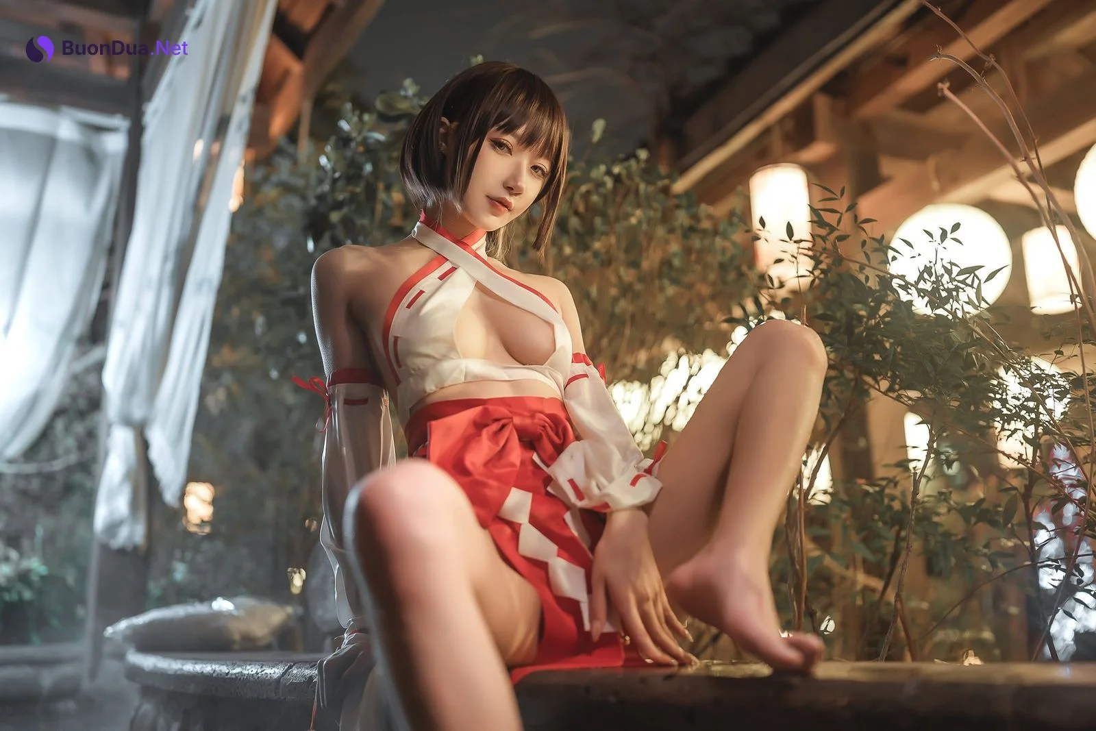 [阿包也是兔娘] 温泉巫女 - Photo 8