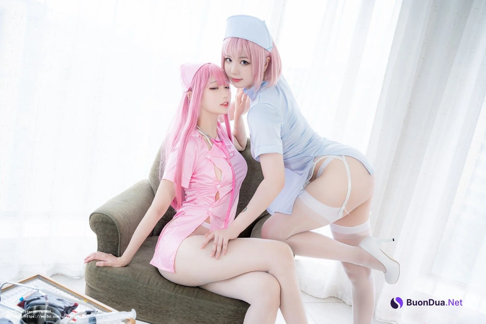 皮皮奶可可爱了啦&周叽是可爱兔兔 粉蓝护士 - Photo 7