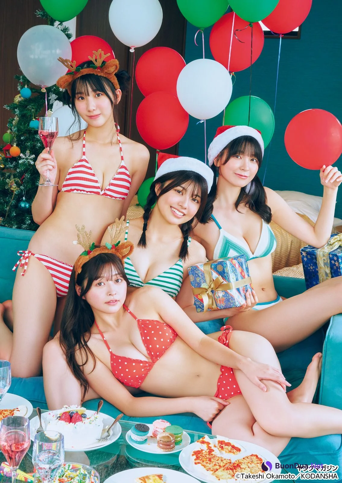 西尾希美 松田実桜 花城奈央 山本杏, Young Magazine 2025 No.02-03 (ヤングマガジン 2025年2・3号) - Photo 5