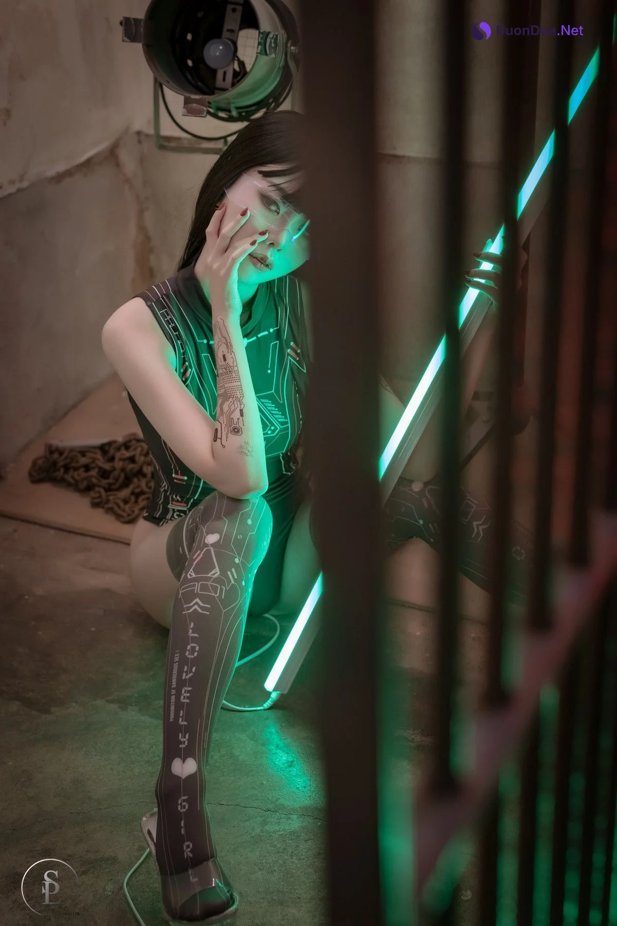 Yuna 유나, Saint PhotoLife Vol.46 Cyber Punk Set.02 - Photo 15