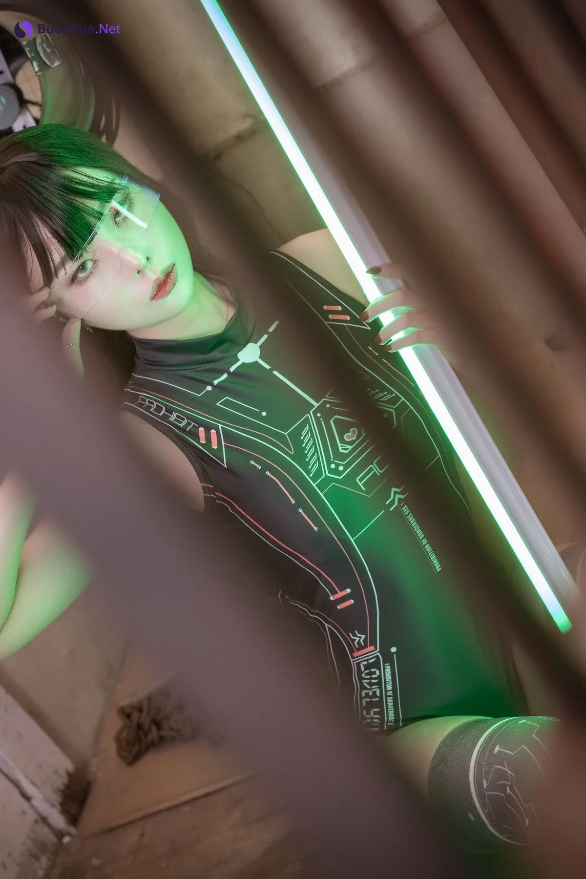 Yuna 유나, Saint PhotoLife Vol.46 Cyber Punk Set.02 - Photo 19